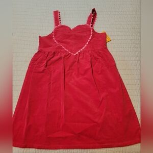 Gymboree Vibrant Red Heart Dress with Pink Accents